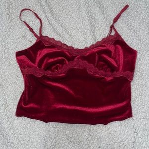 Red lace croptop from SHEIN